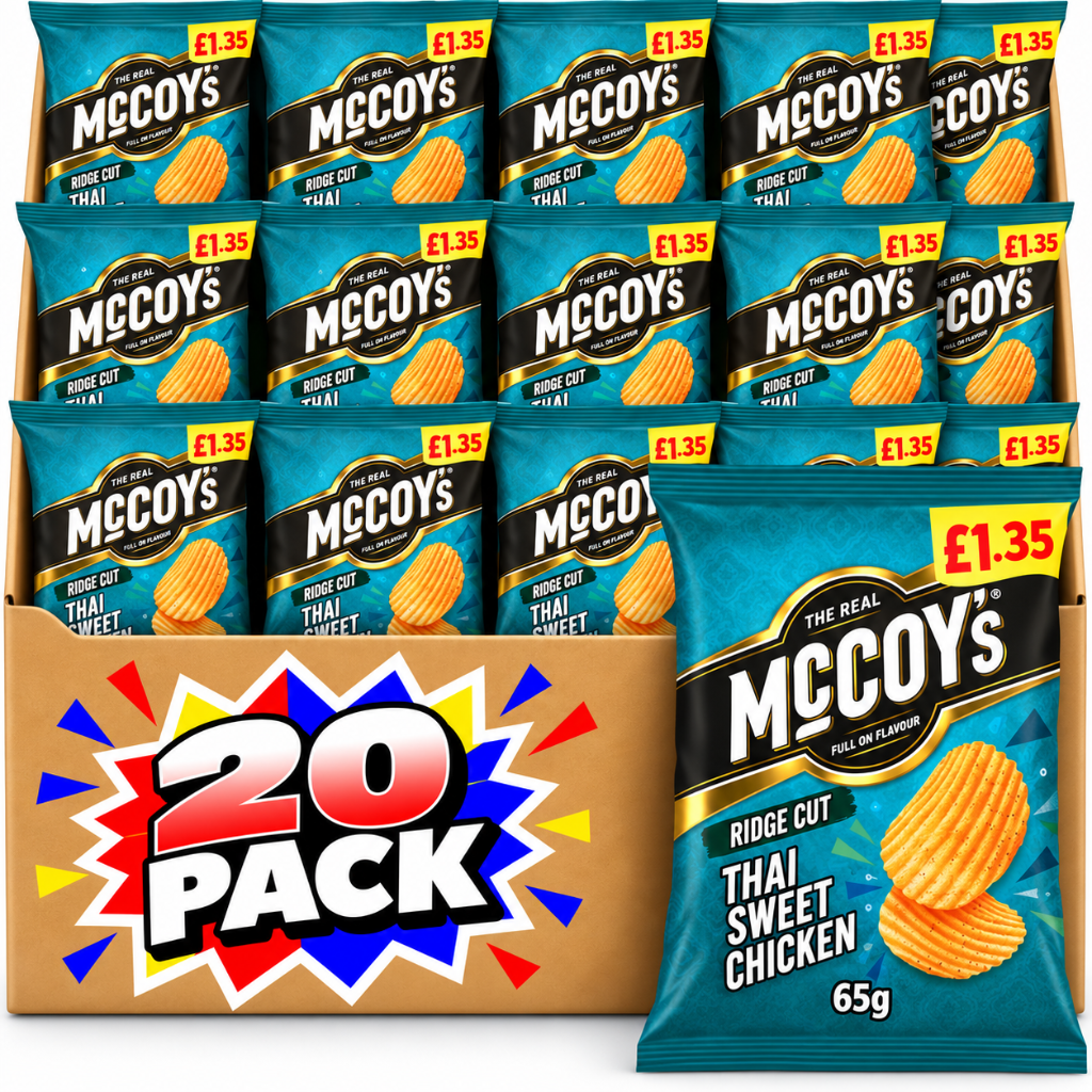 McCoy's Thai Sweet Chicken Sharing Crisps 65g £1.35 20 Pack