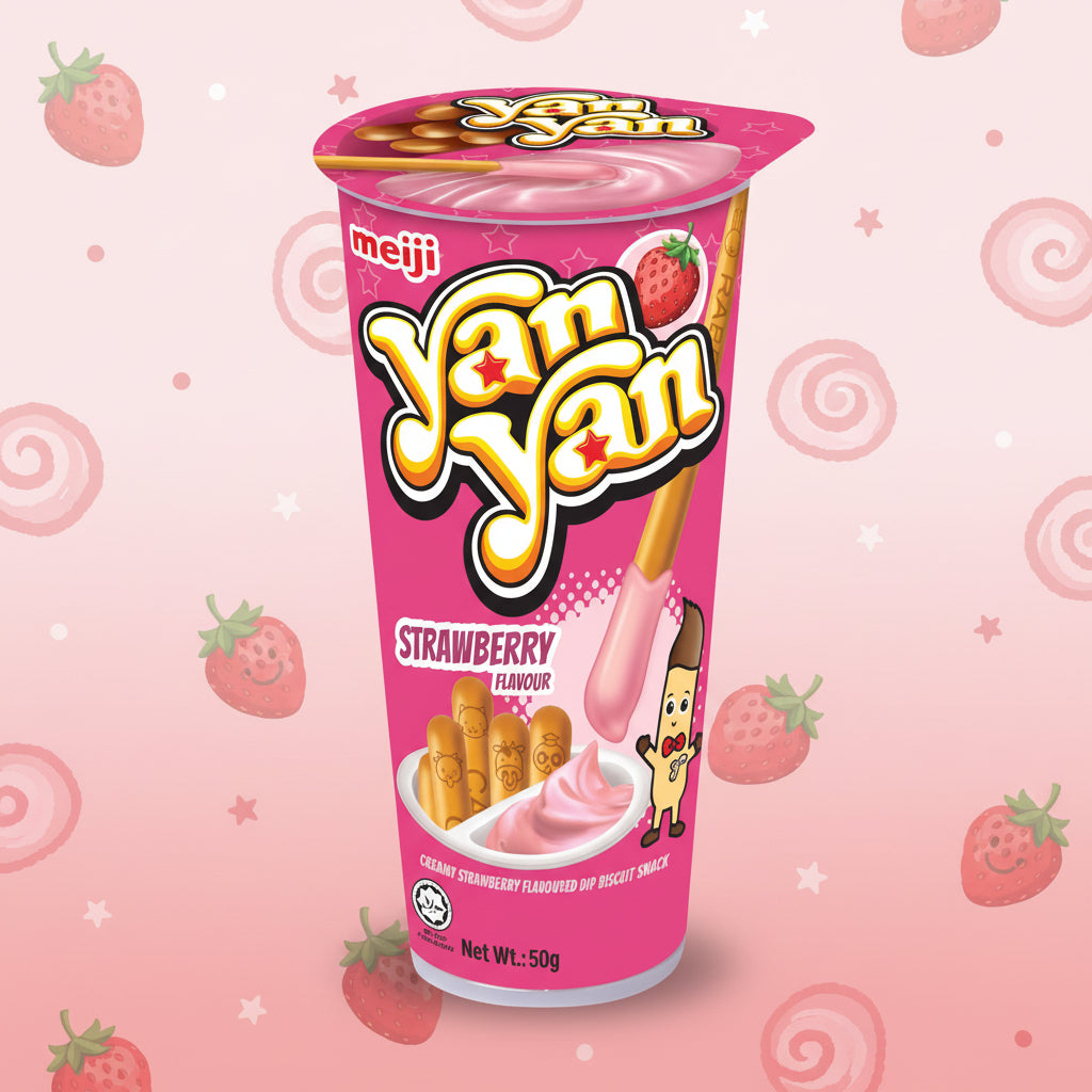 Meiji Yan Yan Strawberry Dip 44g
