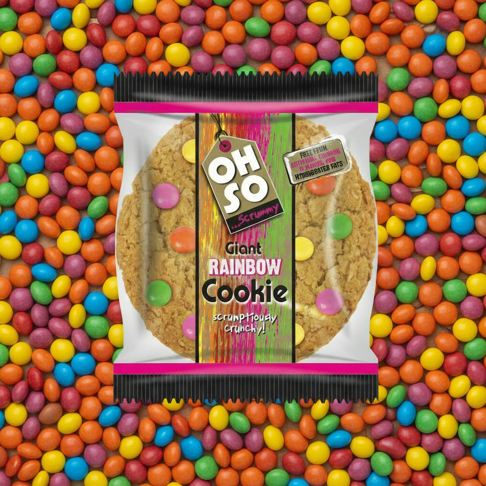Buy OH SO Scrummy Giant Rainbow Cookie 55g at SnacksOnline.co.uk