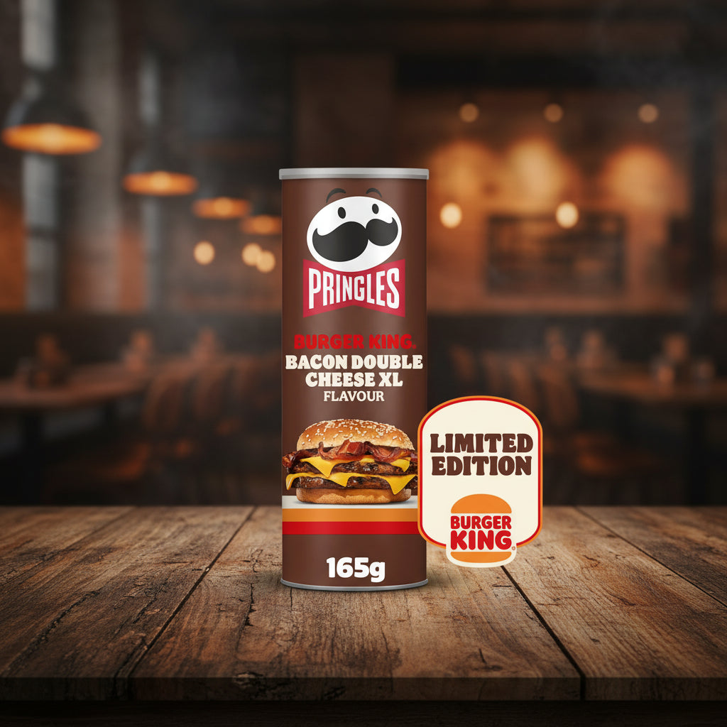 Pringles Burger King Bacon Double Cheese XL Sharing Crisps 165g PMP £2