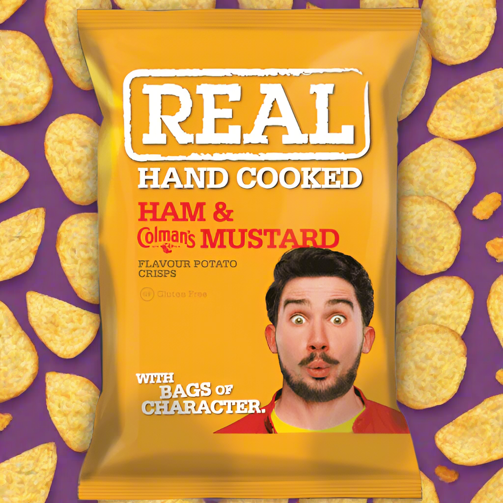 Real Hand Cooked Ham & Colemans Mustard Flavour 35g Single Packet