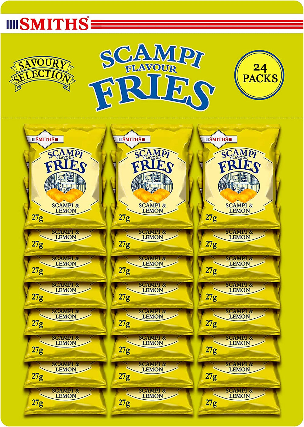 Smiths Savoury Selection Scampi & Lemon Fries 27g 24 Bags Pub Card 