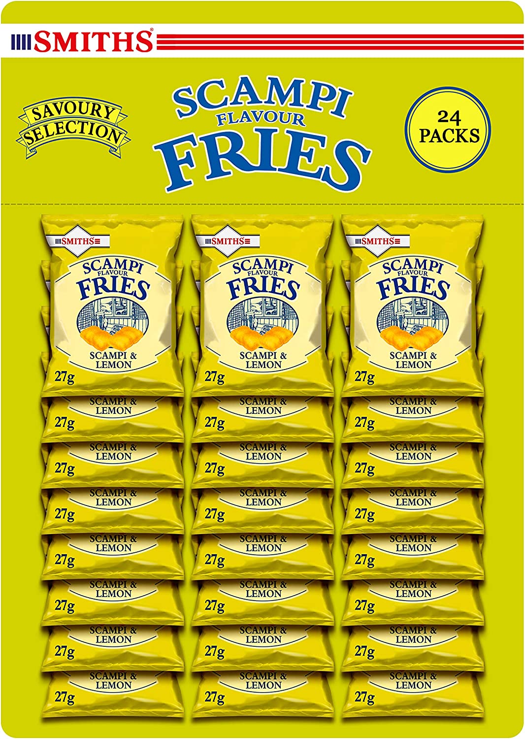 Smiths Savoury Selection Scampi & Lemon Fries 27g 24 Bags Pub Card 