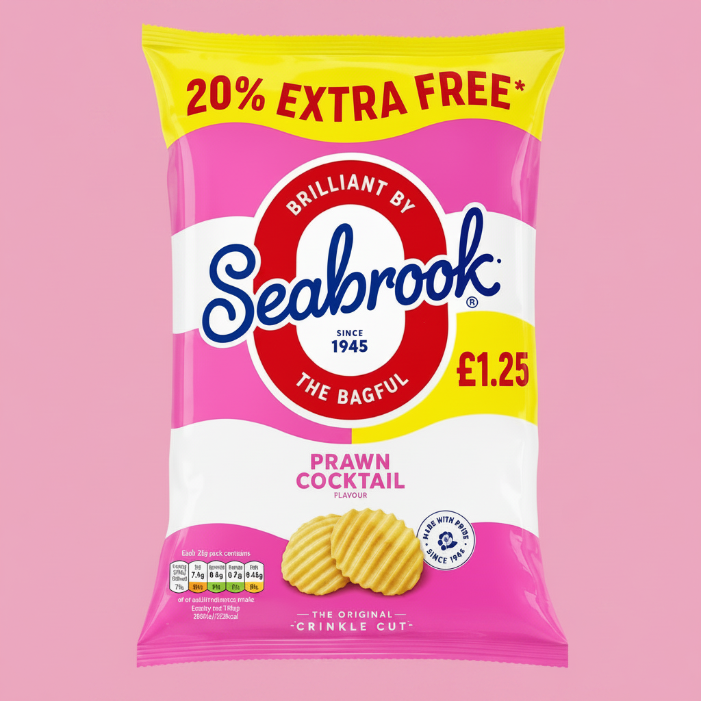 Seabrook Prawn Cocktail Crinkle Cut Crisps 84g £1.25