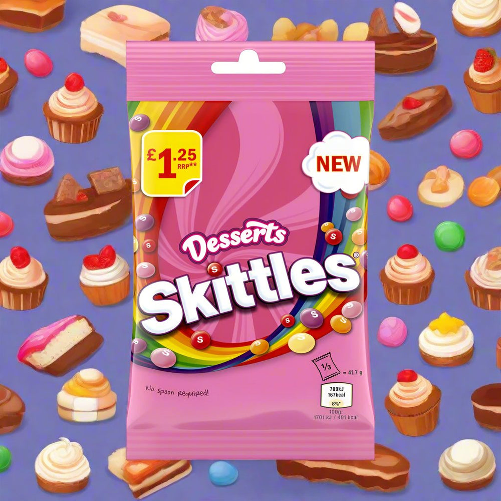 Skittles Vegan Sweets Dessert Flavoured Treat Bag £1.25 PMP 125g
