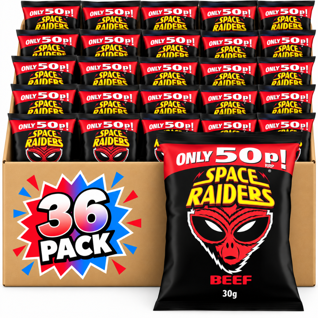 Space Raiders Beef Snacks 30g 36 Pack