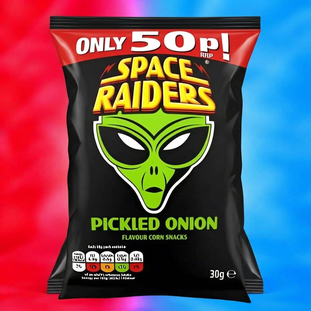 Space Raiders Pickled Onion Snacks 30g Single Packet