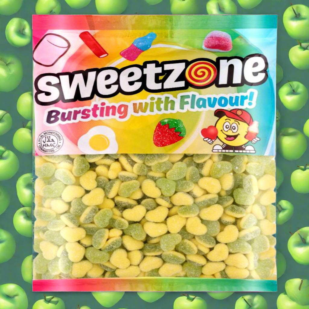 Sweetzone Apple & Custard Hearts 1Kg Bag