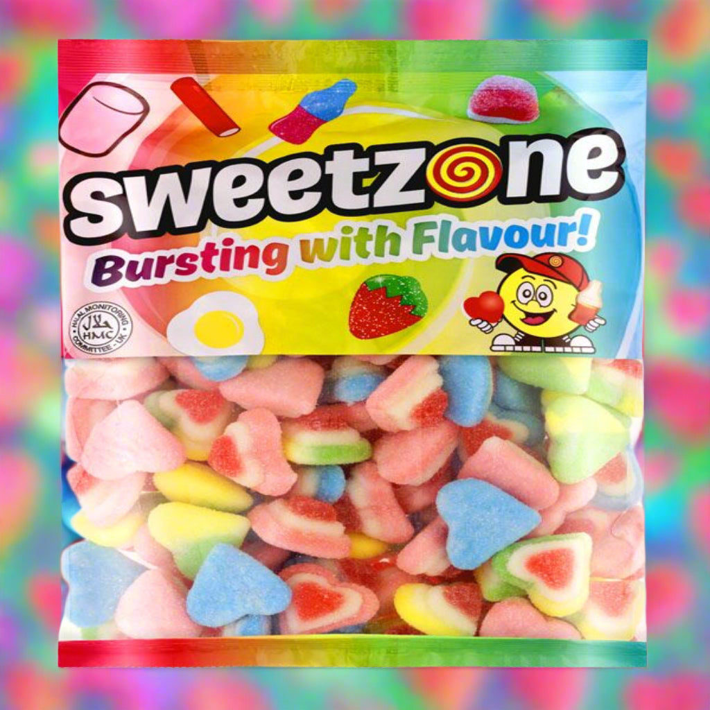 Sweetzone Fizzy 3D Hearts 1kg Bag