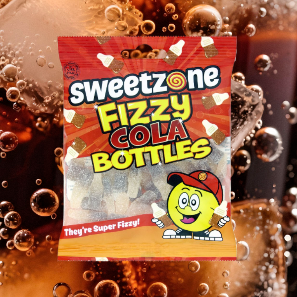 Arkle Fizzy Buy Sweetzone Fizzy Cola Bottles 90g at SnacksOnline.co.uk
