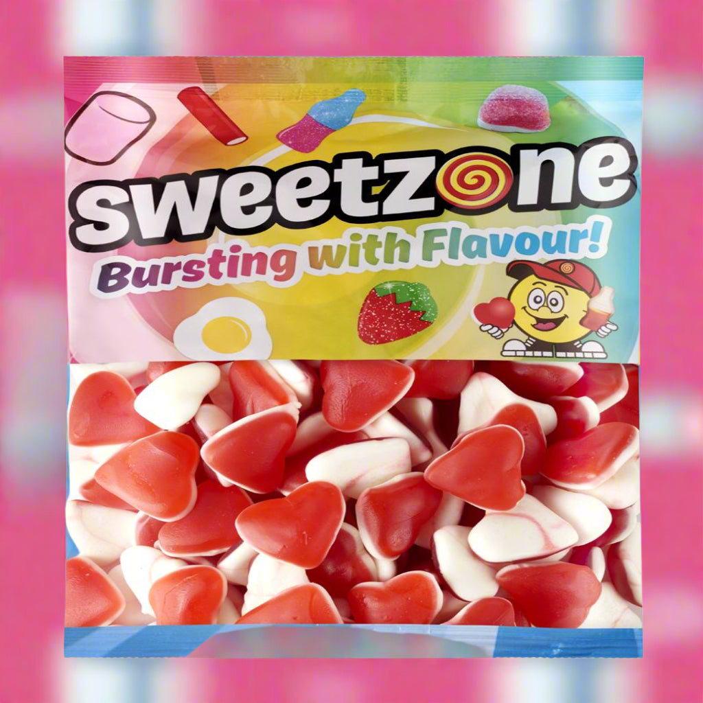 Sweetzone Strawberry & Cream Hearts 1kg Bag