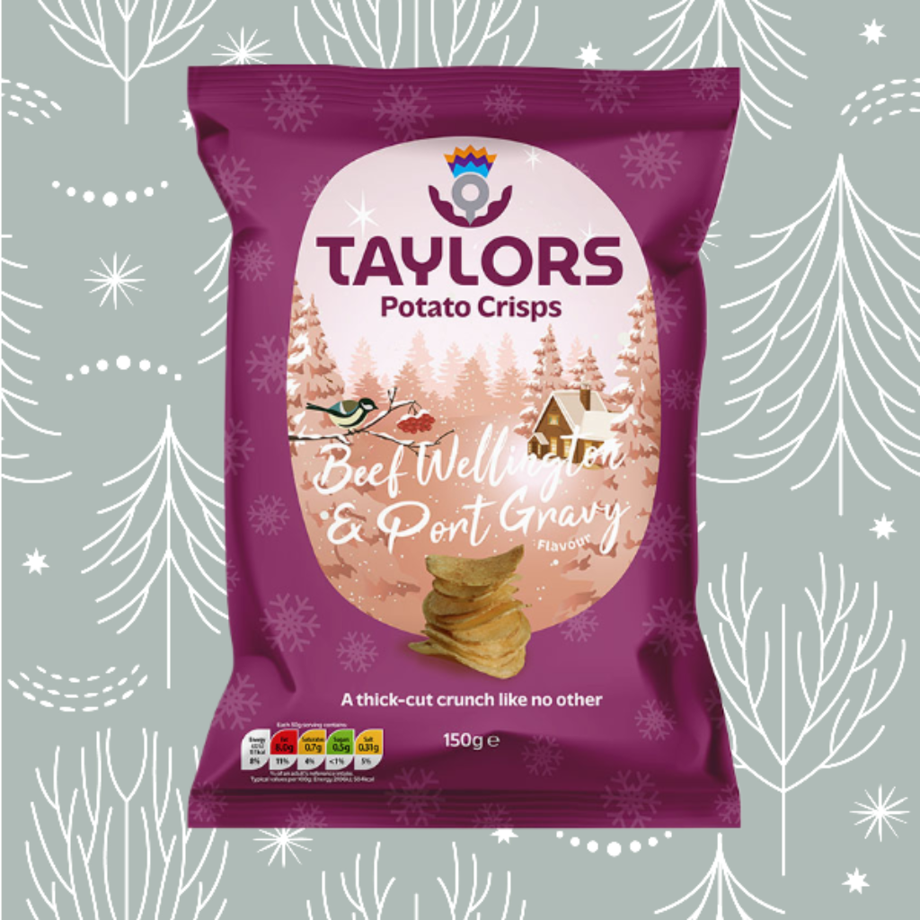 Taylors Festive Flavours Beef Wellington & Port Gravy Flavour Straight Cut Crisps 150g