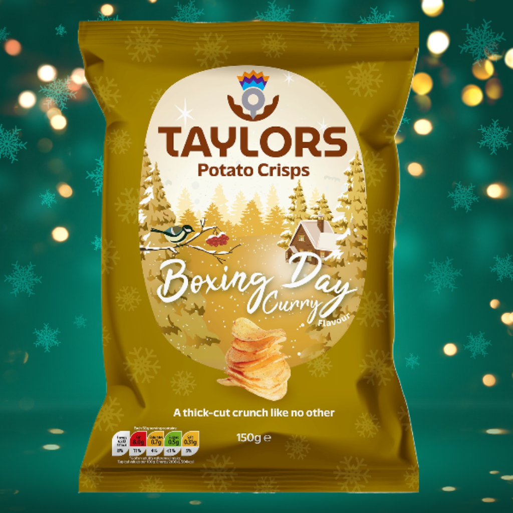 Taylors Festive Flavours Boxing Day Curry Straight Cut Crisps 150g