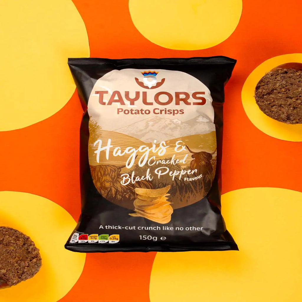 Taylors Haggis & Cracked Black Pepper Flavour Crisps 150g