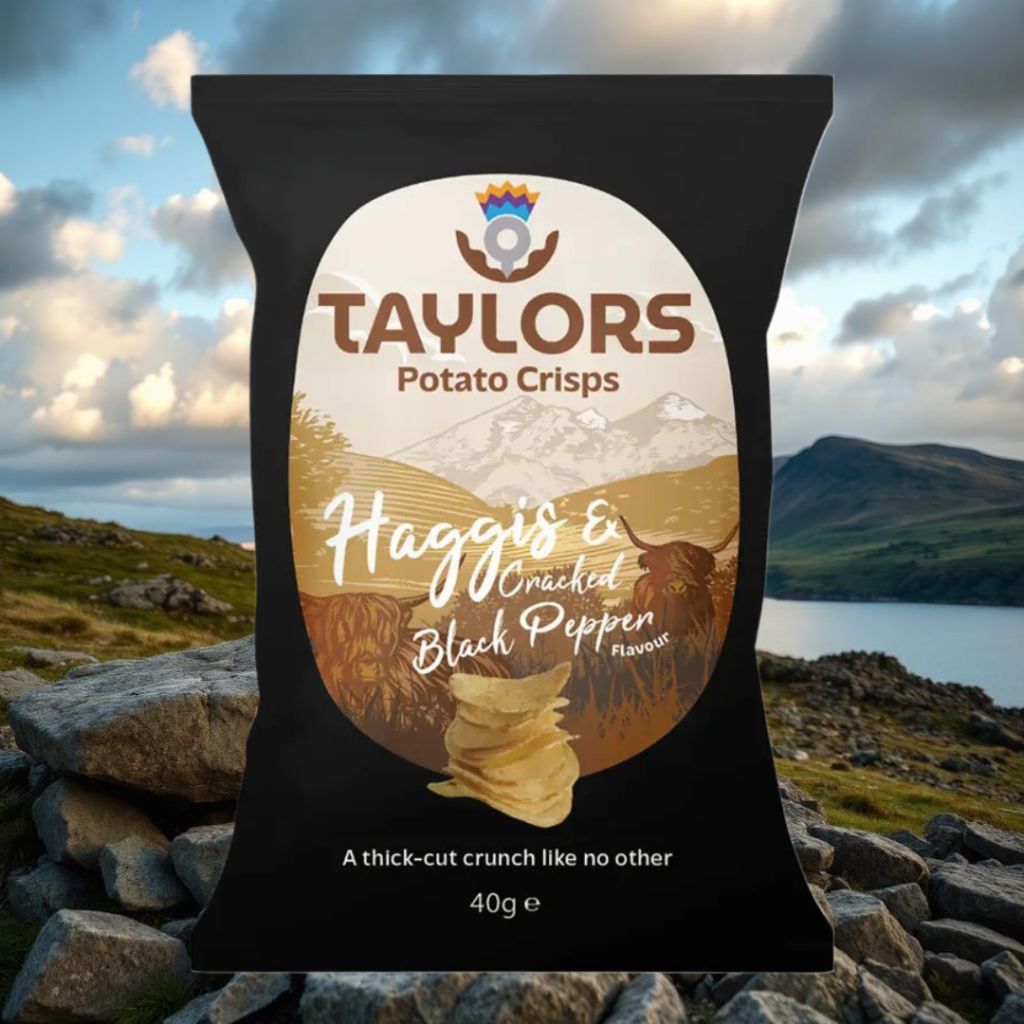 Taylors Haggis & Cracked Black Pepper Flavour Crisps 40g