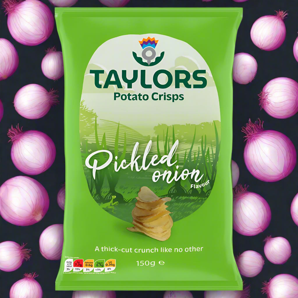 Taylors Pickled Onion Straight Cut Potato Crisps 150g