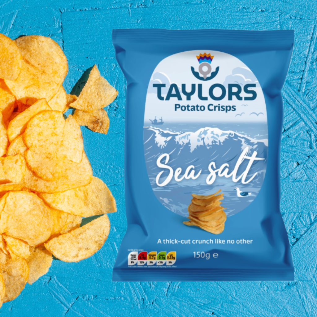 Taylors Sea Salted Straight Cut Potato Crisps 50g