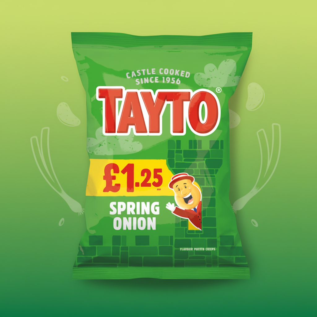 Tayto Spring Onion Flavour Crisps 65g Bag £1.25