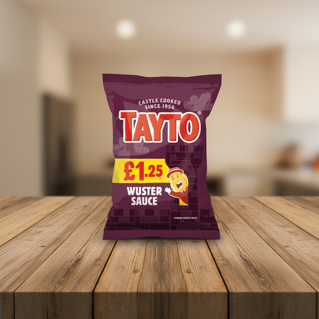 Tayto Wuster Sauce Flavour Crisps 65g Bag £1.25