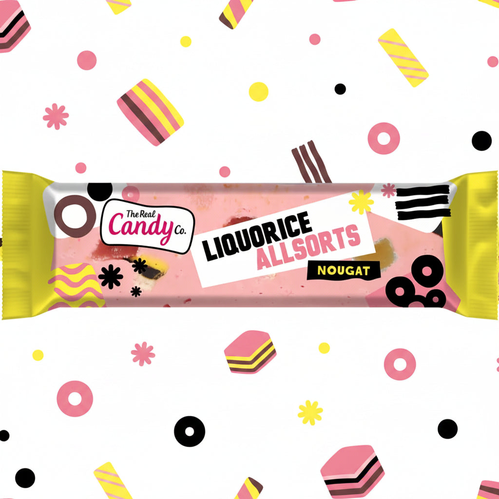 The Real Candy Co. Liquorice Allsorts Nougat Bars 130g