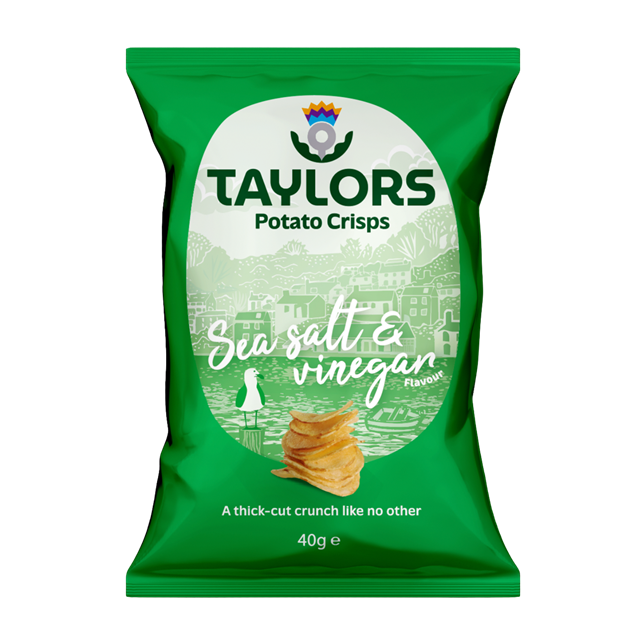 Taylors of Scotland Sea Salt And Vinegar 40g Single Bag