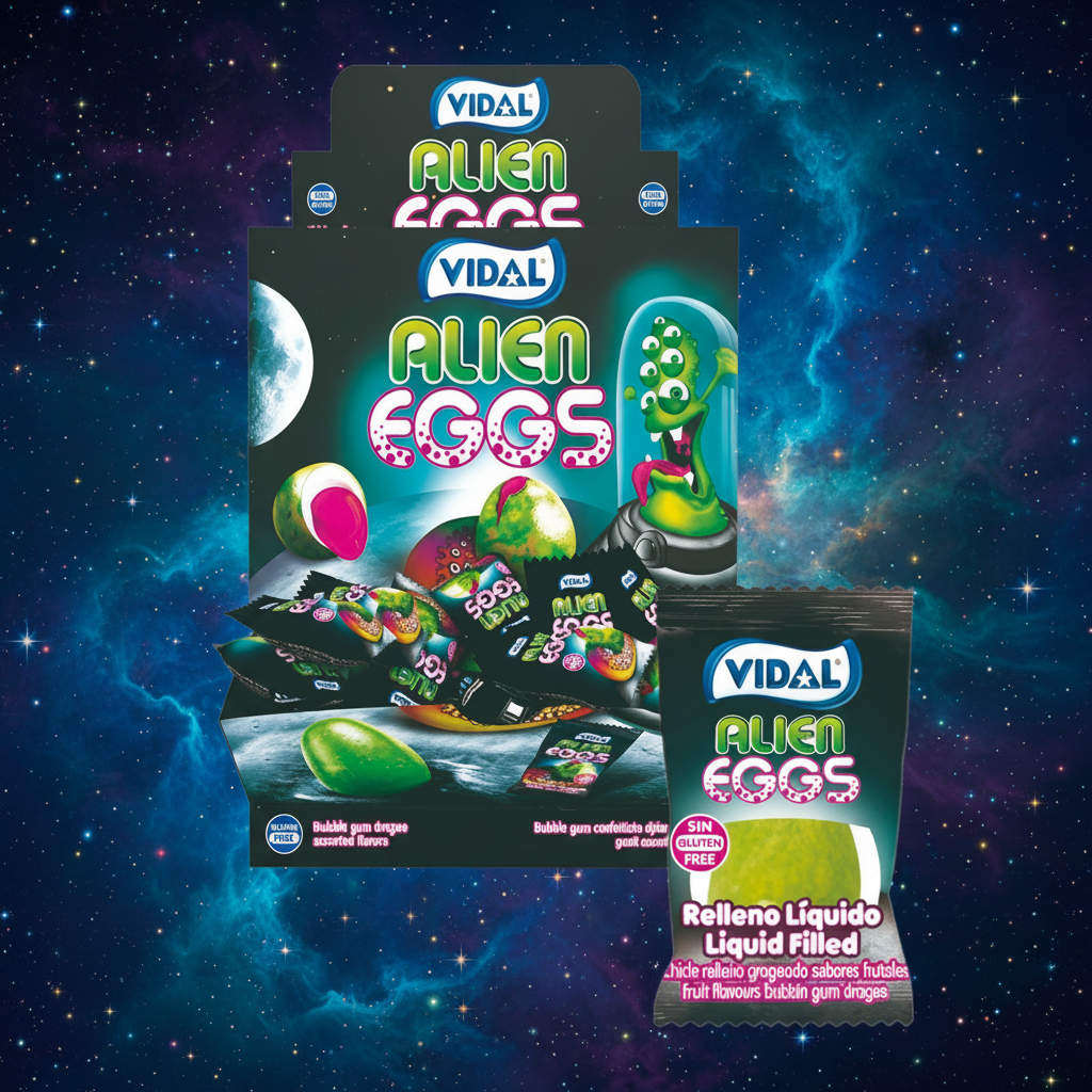Vidal Alien Egg Liquid Filled Bubblegum 5g