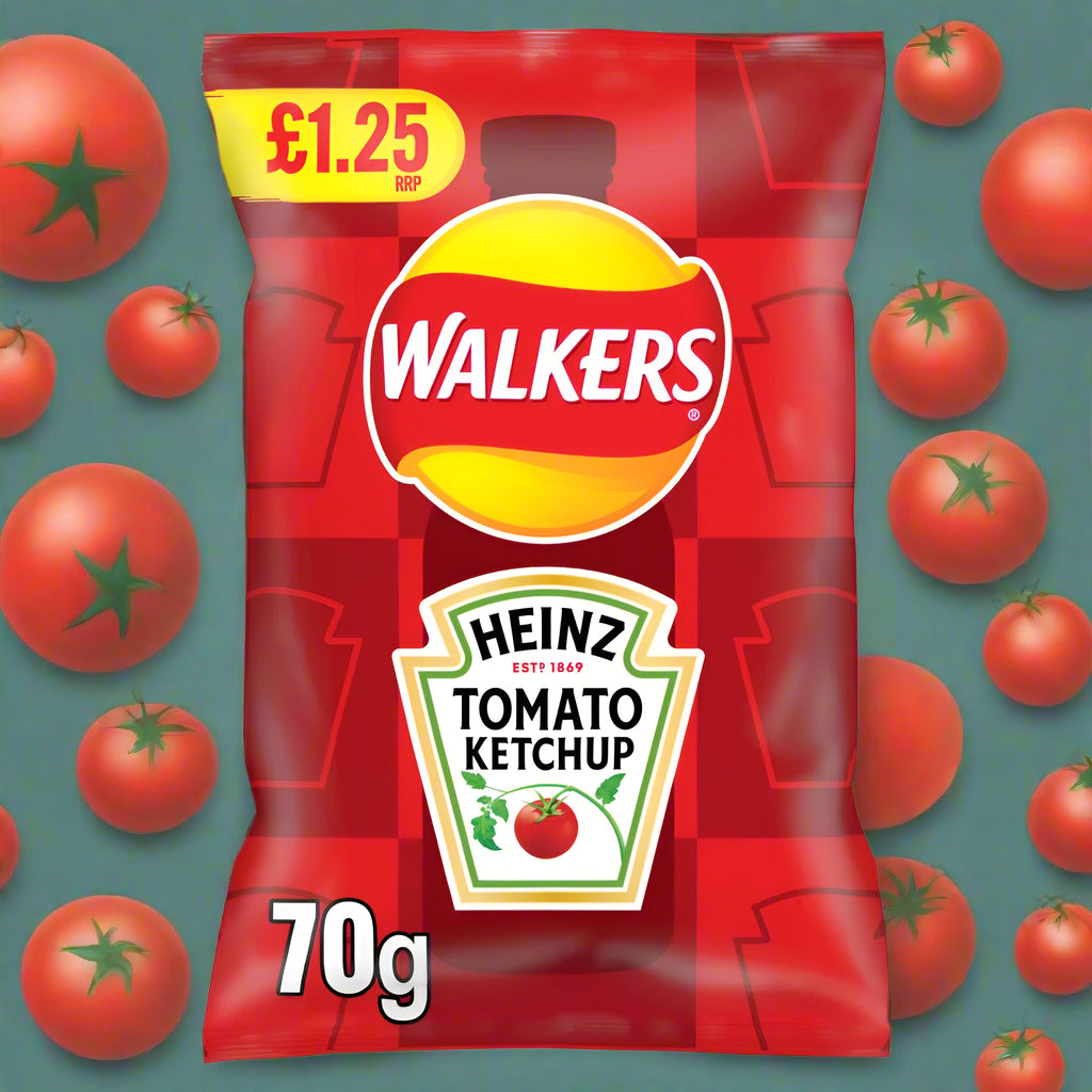 Walkers Heinz Tomato Ketchup Sharing Crisps 70g PMP RRP £1.25
