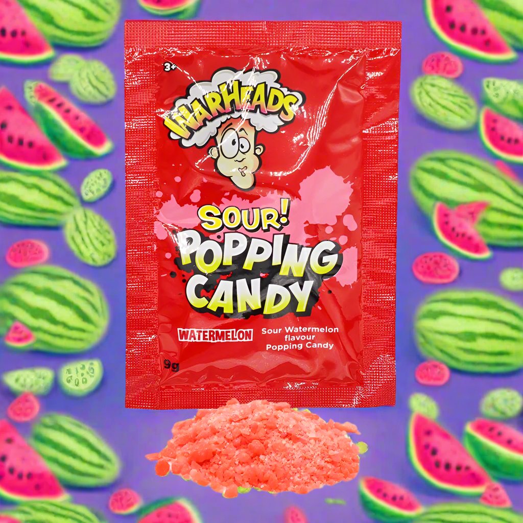 Warheads Sour Popping Candy Watermelon Pouch 9g
