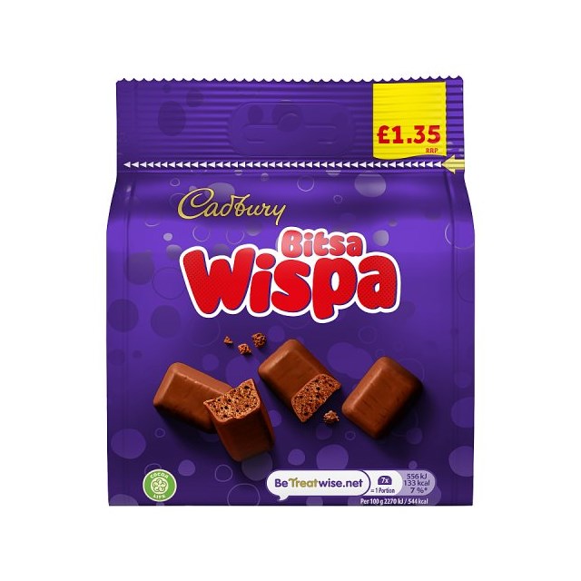 Cadbury Bitsa Wispa Chocolate Bag 95g