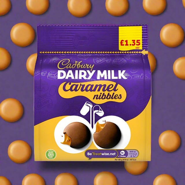 Cadbury Dairy Milk Caramel Nibbles Bag 95g