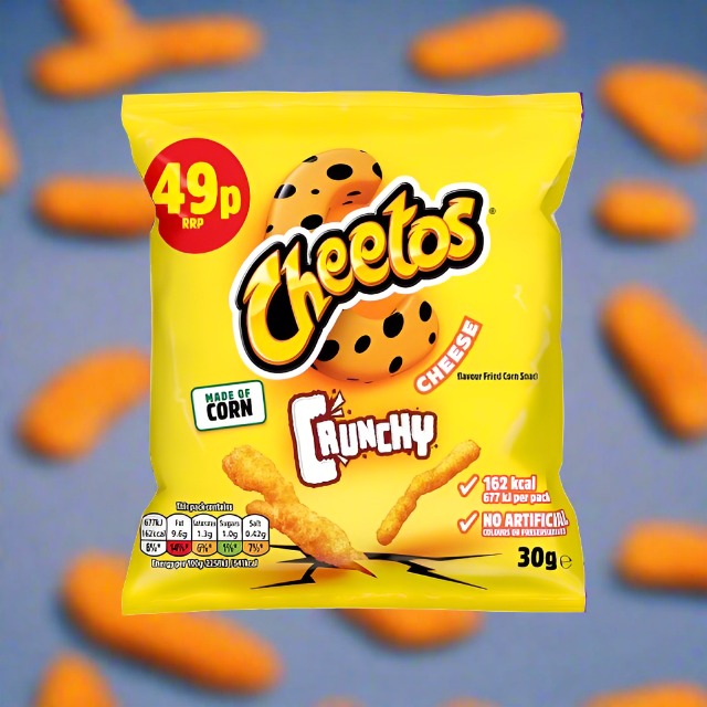 Cheetos Crunchy Cheese Snacks 49p PMP 30g Full Box (30 Pack)