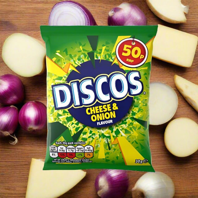 Discos Cheese And Onion Crisps 30g Single Packet