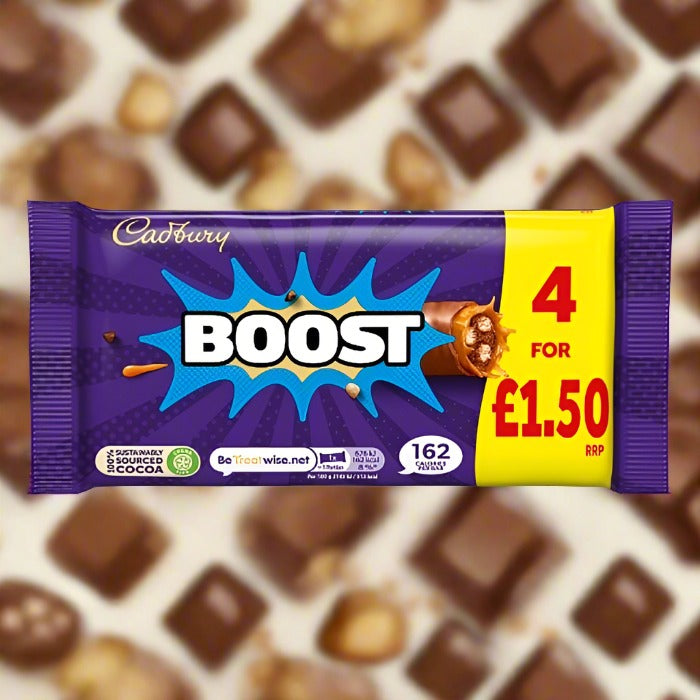 Cadbury Boost Chocolate Bar 4 Pack 126g £1.50