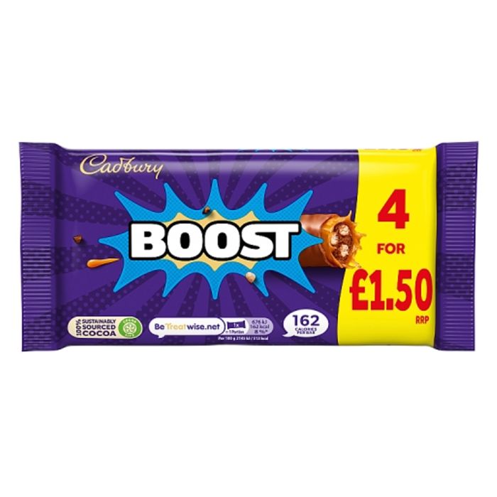 Cadbury Boost Chocolate Bar 4 Pack 126g £1.50