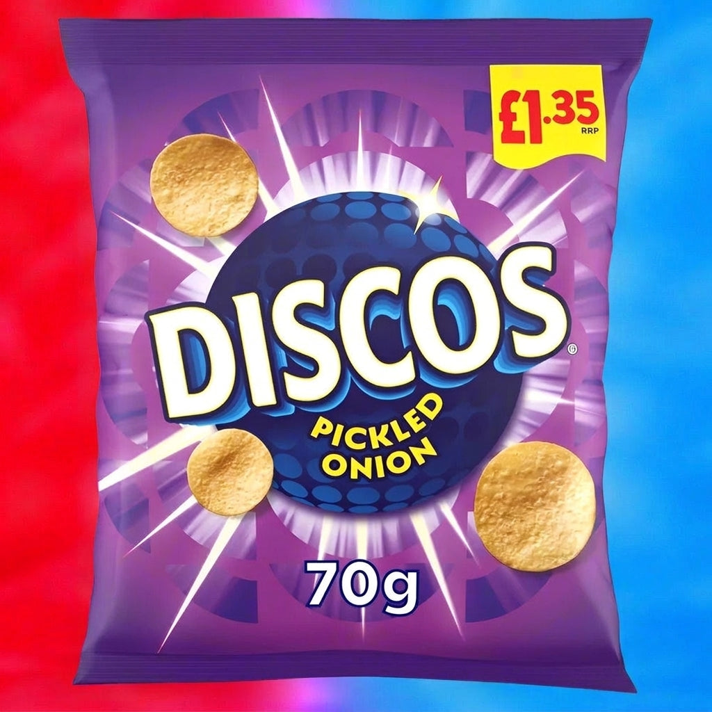 Discos Pickled Onion Crisps 70g, £1.35 PMP