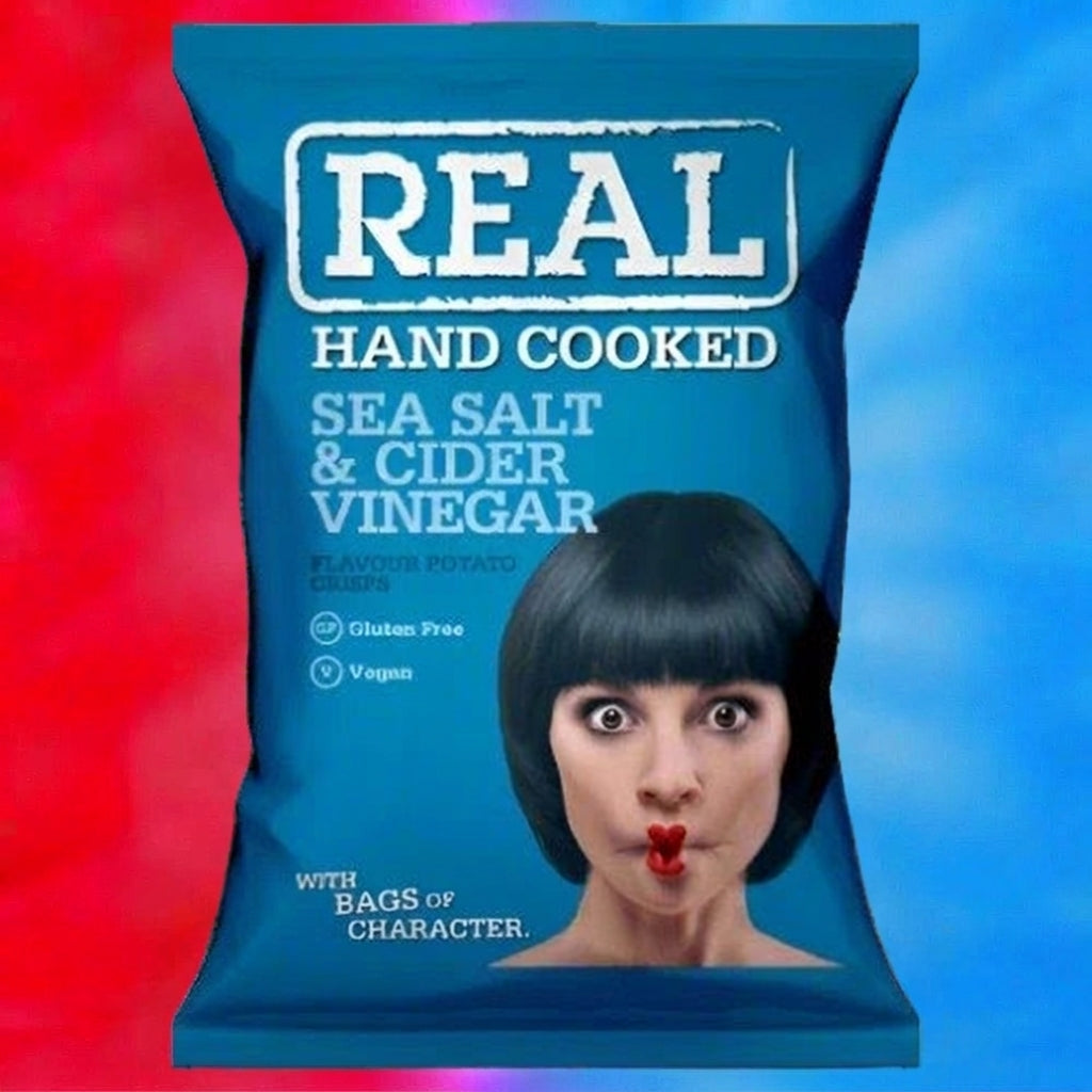 Real Hand Cooked Crisps Sea Salt & Cider Vinegar Crisps 35g Single Packet