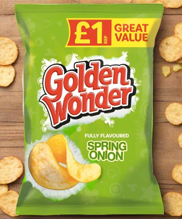 Golden Wonder Spring Onion Flavour Potato Crisps 57g