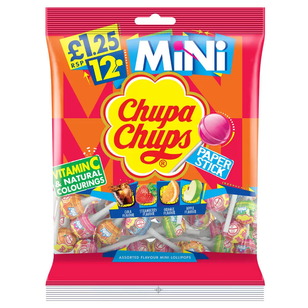 Chupa Chups Mini Assorted Flavour Mini Lollipops 