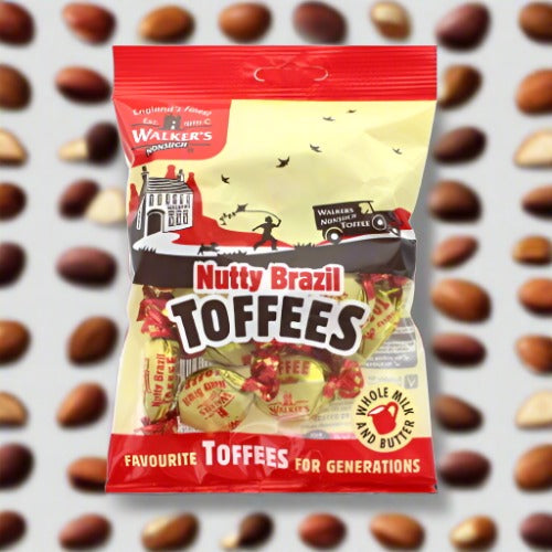 Walker's Nonsuch Nutty Brazil Toffees Bag 150g