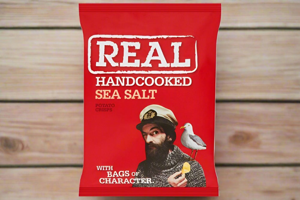Real Hand cooked Sea Salt Crisps 35g Single Packet