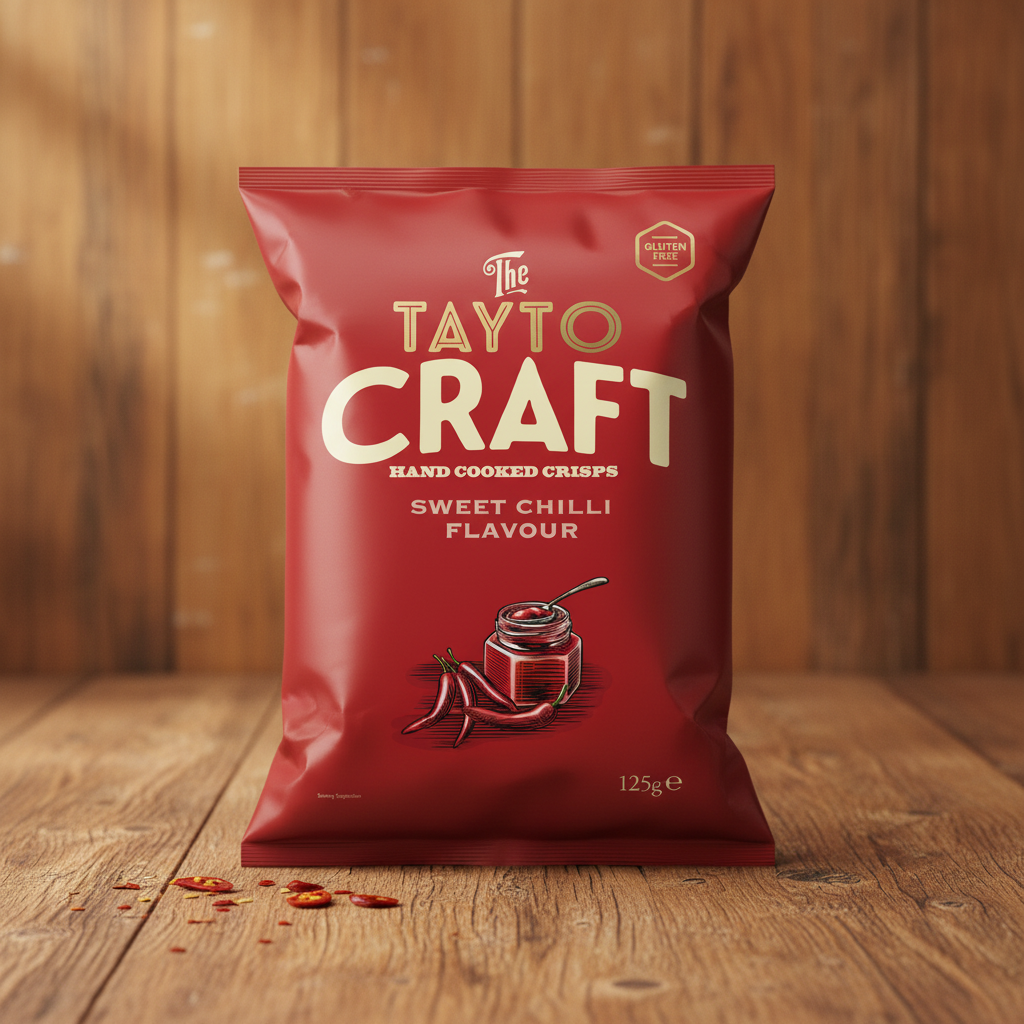SPECIAL Tayto Craft Sweet Chilli Hand Cooked Crisps 125g BBE 22/08/26