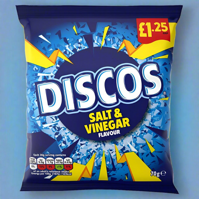 Discos Salt & Vinegar Crisps 70g Single Packet