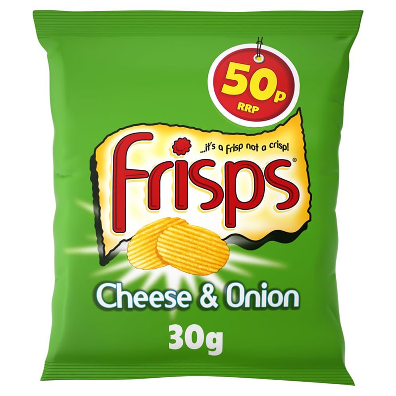 Frisps Cheese And Onion Flavour Snacks 30g Full Box (30 Pack)