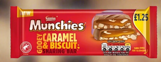 Munchies Caramel and Biscuit Chocolate Sharing Bar 87g £1.25