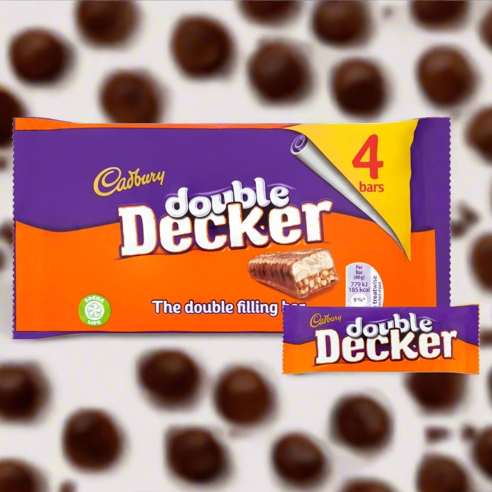 Cadbury Double Decker Chocolate Bar 4 Pack (4 x 37g)
