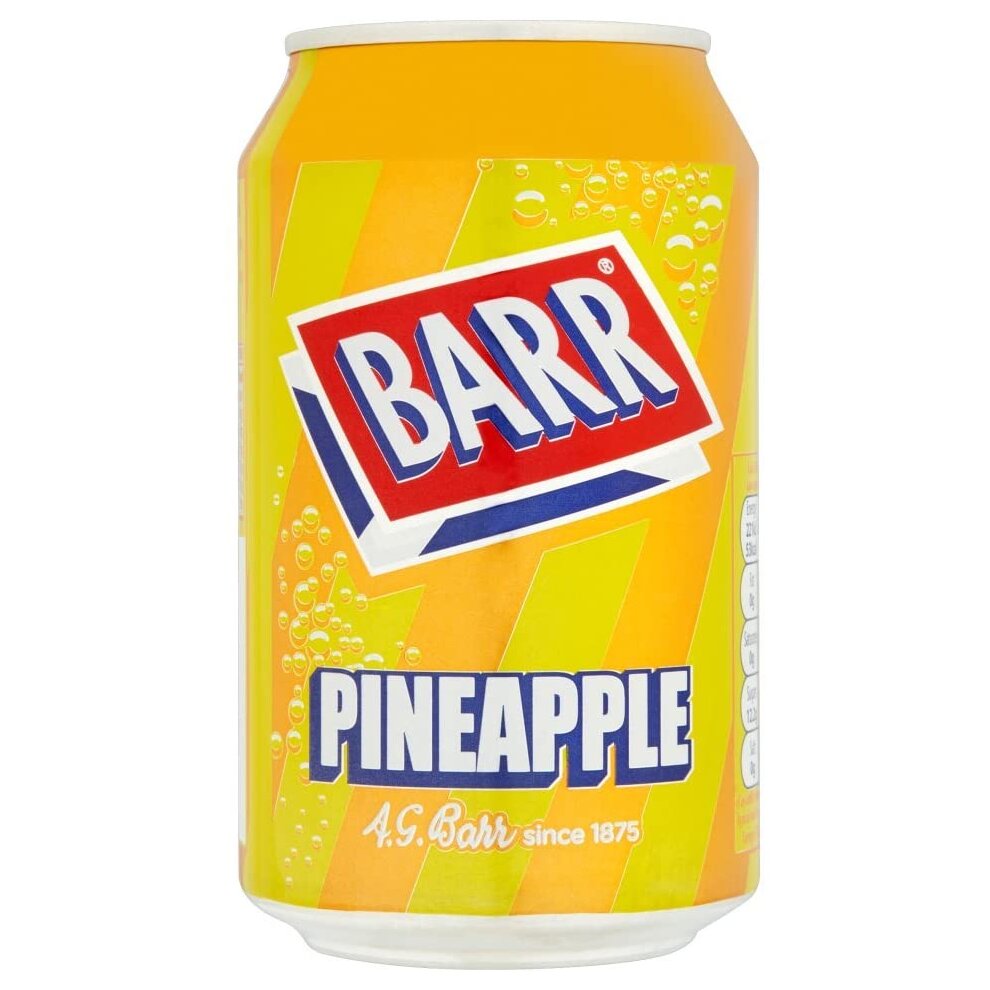 Barr Pineapple 330ml Can, PMP, 59p