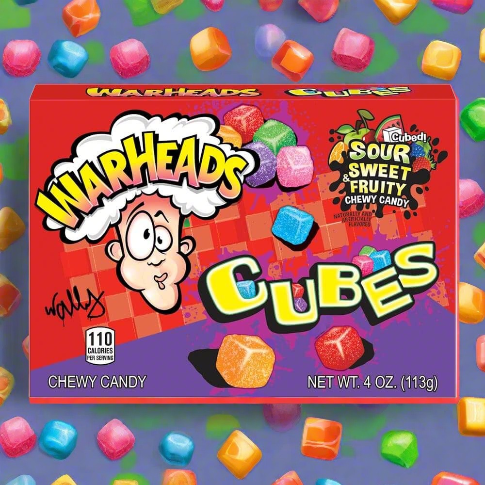 Warheads Sour Chewy Cubes 113g