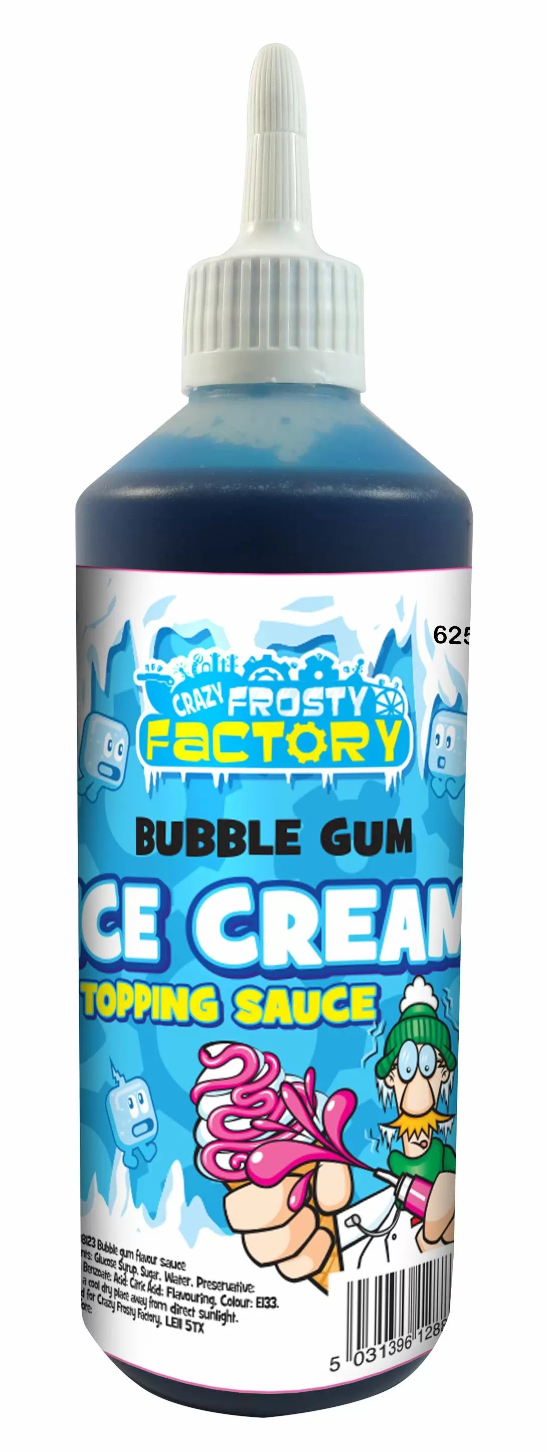 Crazy Frosty Factory Bubblegum Ice Cream Topping Sauce 625g