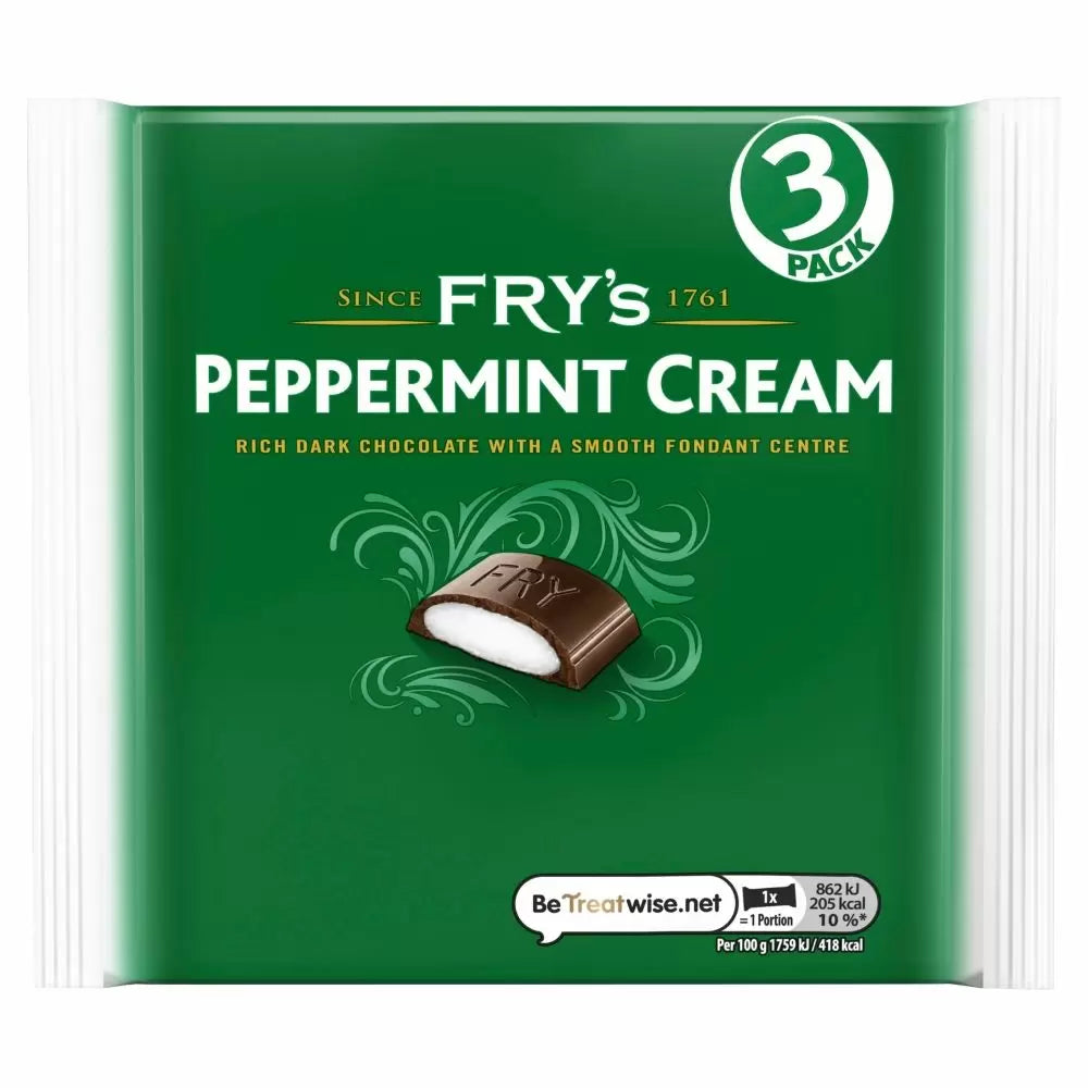 Fry's Peppermint Cream Chocolate Bar 3 Pack 147g
