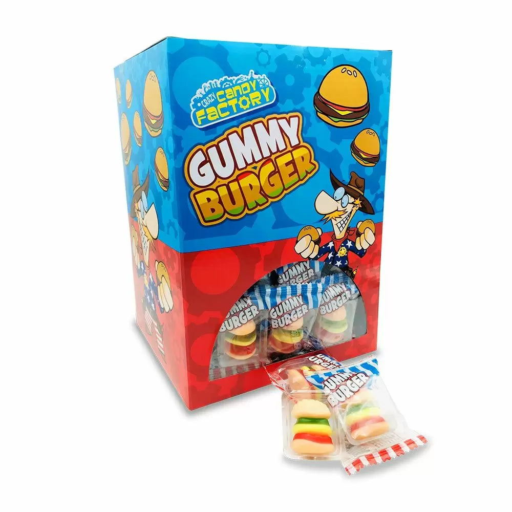 Crazy Candy Factory Mini Gummy Burgers 10g